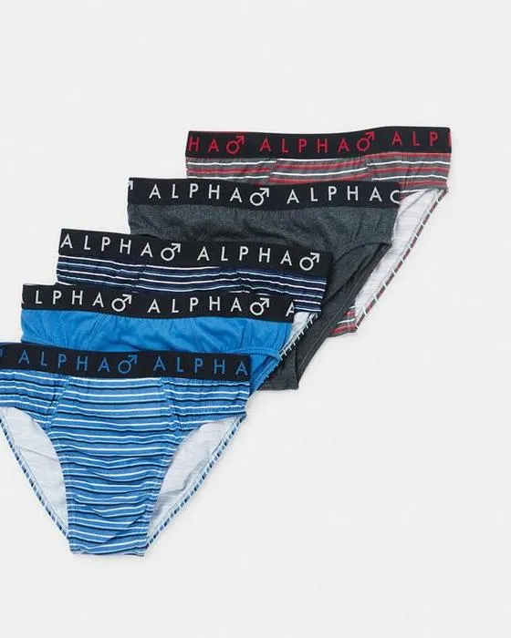 5 Slips Alpha attaché à l'élastique
