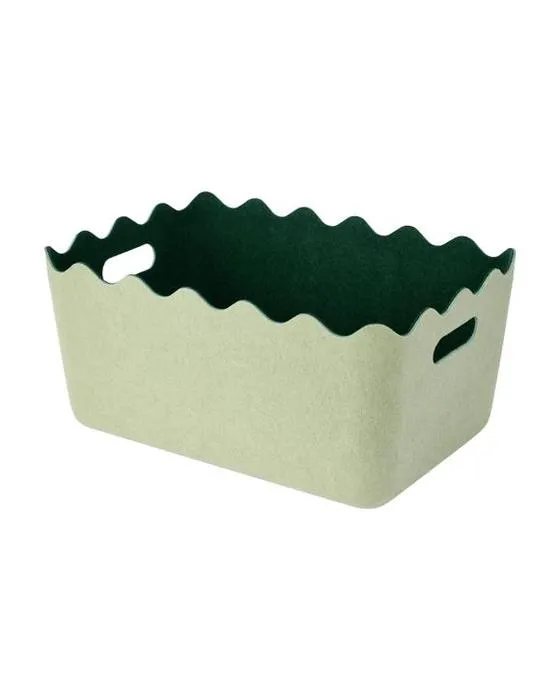Panier de feutre 2 tons - Vert