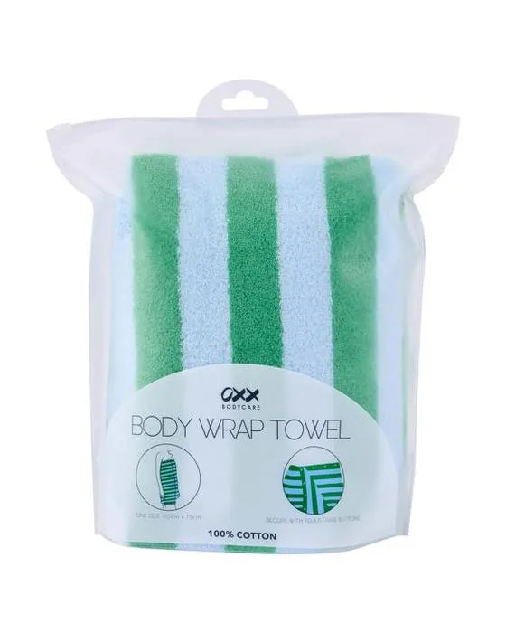 Serviette en coton OXX pour le corps - Bleu et vert