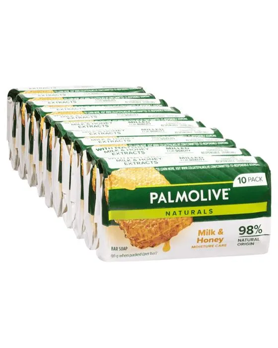 Palmolive 10 Pack Naturals soin de l'humidité Bar savon 90g - Lait et miel