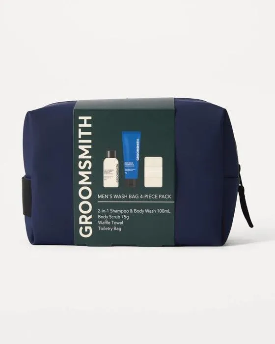 Sac de lavage pour homme de 4 pièces de Groomsmith - Cedarwood et Amber Scented