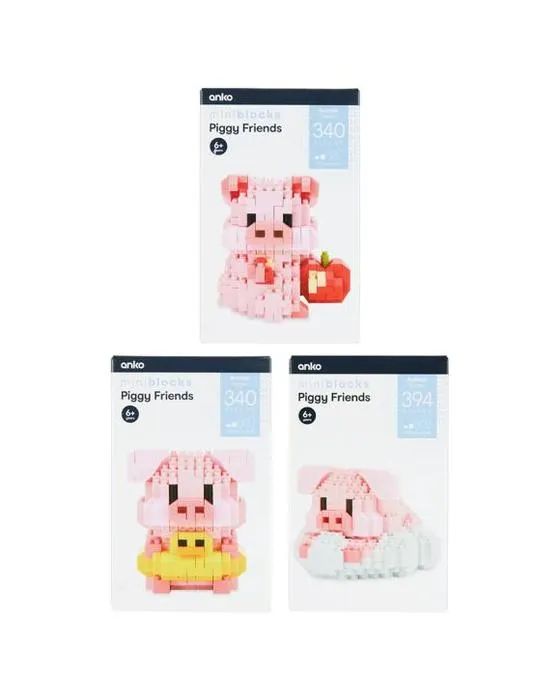 Série Animale Mini Blocs: Amis Piggy - Assortiment