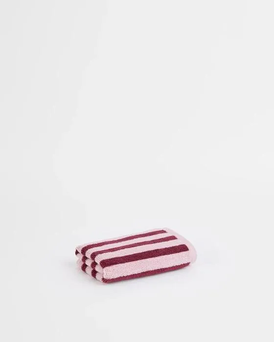 Cible Rayne Australienne coton stripe serviette à main - rose