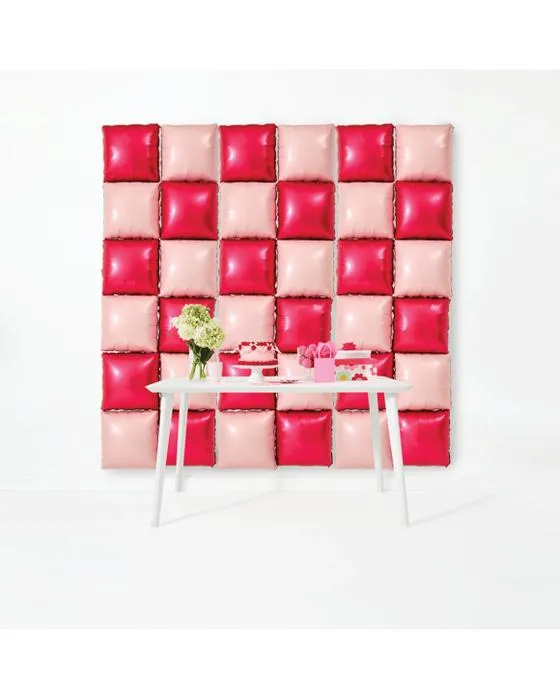 36 Pack Rose et Rouge Vérifier Dosseret de Ballon