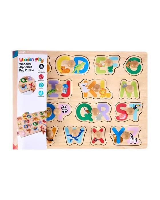 Puzzle en bois de peg Alphabet