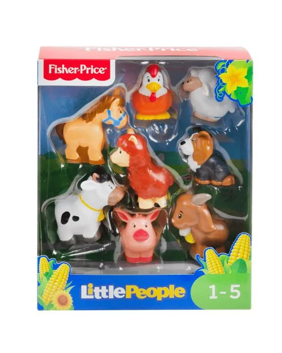 8-Pièce Fisher-Prix Petits gens Ferme Amis d'animaux Ensemble de figures
