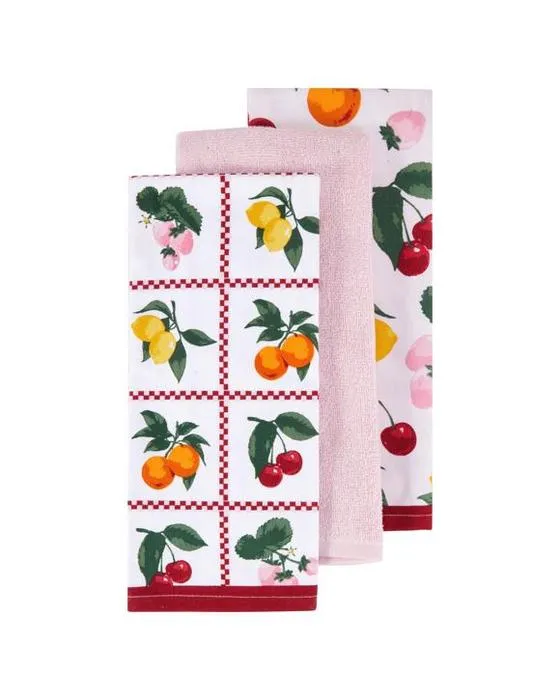 3 serviettes de thé à fruits en paquet