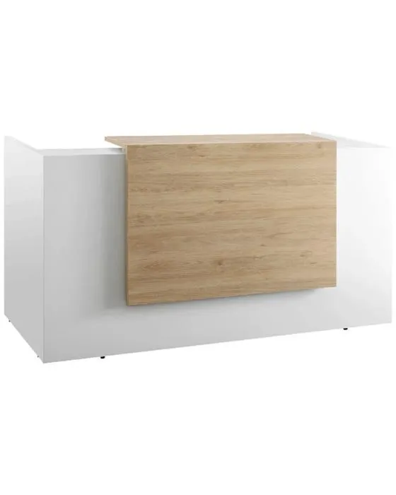 Stilford comptoir de réception 2m bureau blanc tables et postes de travail