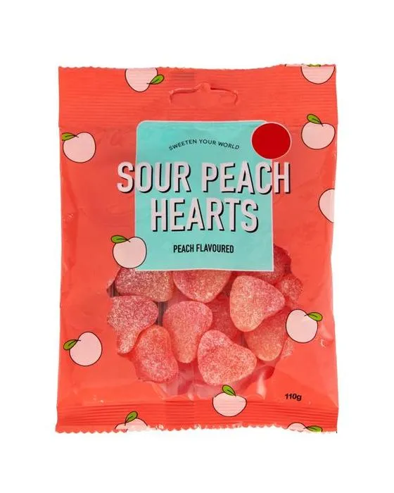 Coeurs de pêche acides 110g