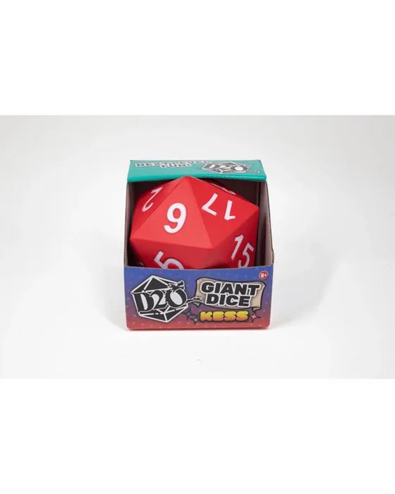 Jouons aux jeux Kess Giant D20 Mousse dés - Rouge