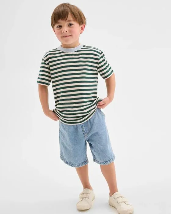 T-shirt à manches courtes en coton australien cible enfants