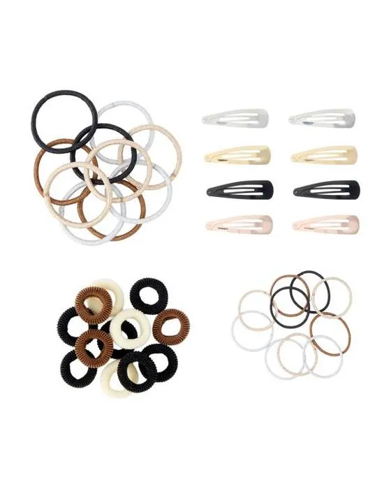 OXX Haircare 40 pièces Elastiques et clips Pack de cheveux