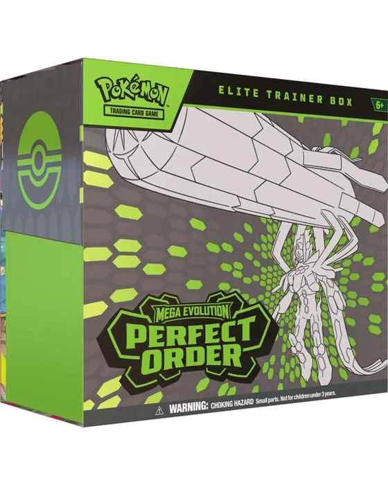 Jeu de cartes de trading de Pokemon: Mega Evolution - Boîte de Trainer Elite de l'Ordre Parfait