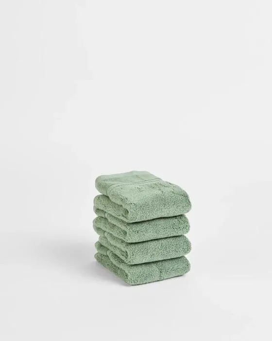 Cible de luxe égyptien coton pile visage Winder 4 Pack - Vert