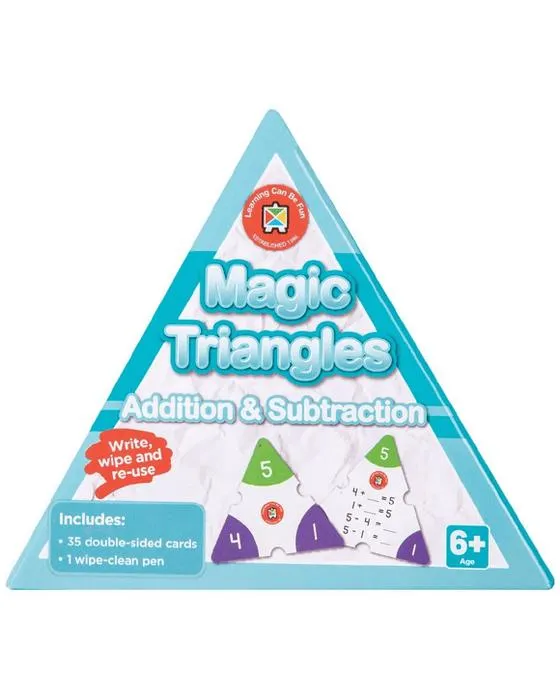 Apprendre peut être amusant Triangles magiques Addition et soustraction