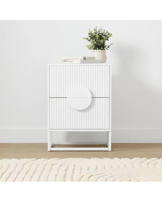 Table de chevet Stevie 2 - Blanc