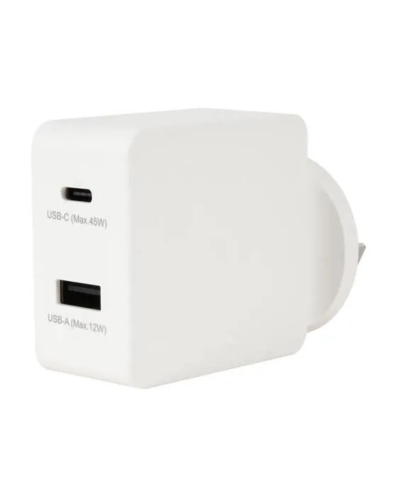 USB - C et USB - Un chargeur mural 2 - Anko - Blanc