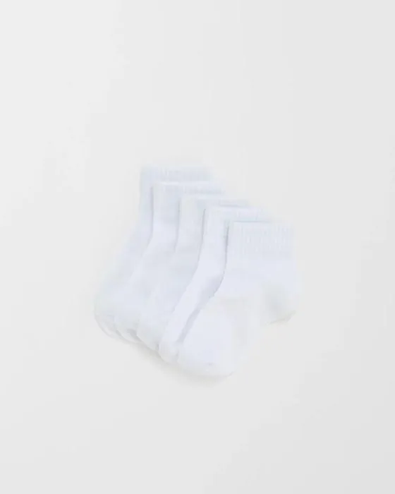Chaussettes d'équipage du quartier d'école Maxx Bamboo 5 Pack