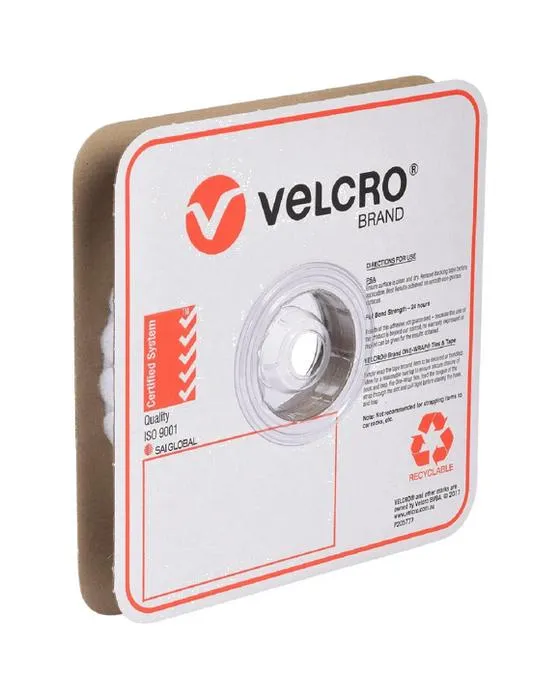 VELCRO Marque boucle seulement points 22mm blanc 900 Pack