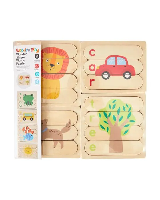 Puzzle en bois pour jouer des mots simples