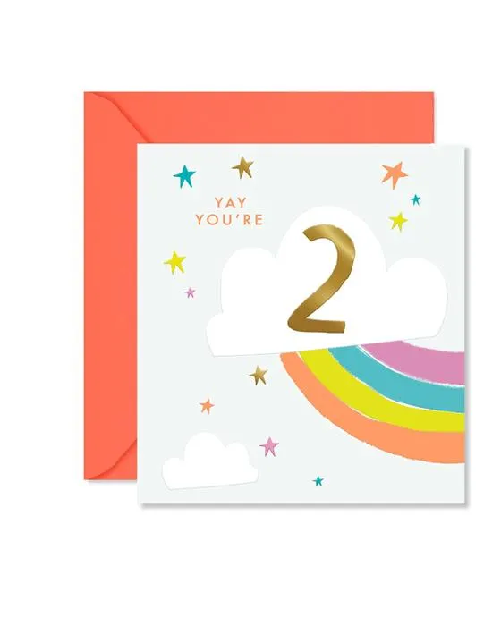 Hallmark 2ème Carte d'anniversaire - Yay Vous êtes 2