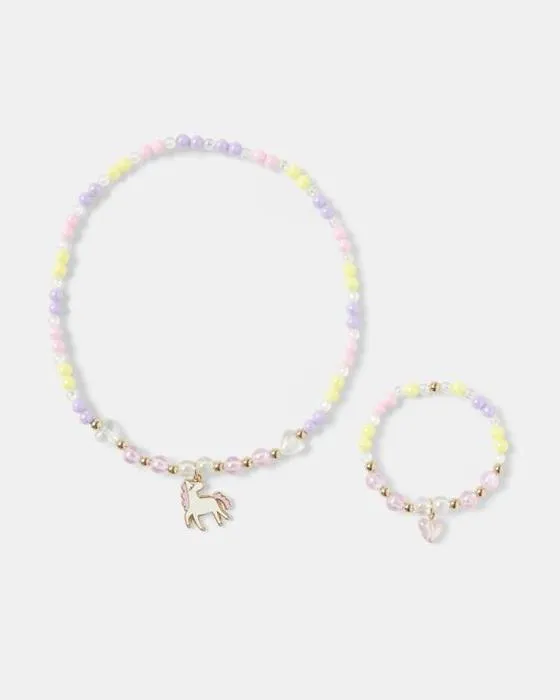 2 Pack Collier Licorne et Bracelet Set