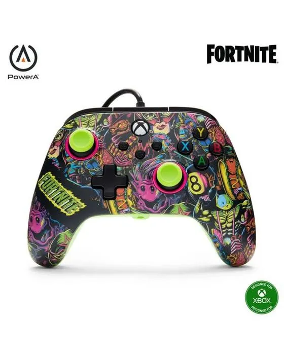 PowerA - Contrôleur filaire avantage pour XBOX Series X-S - Fortnite Glow - Multi