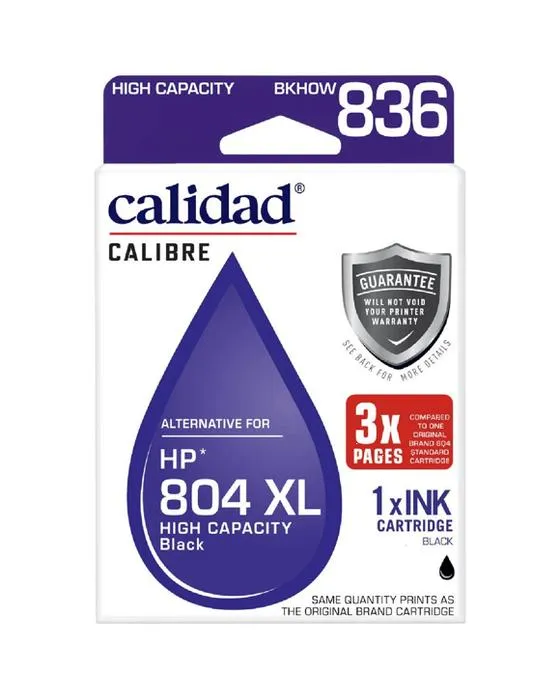 Cartouche d'encre compatible avec Calidad HP 804XL Noir