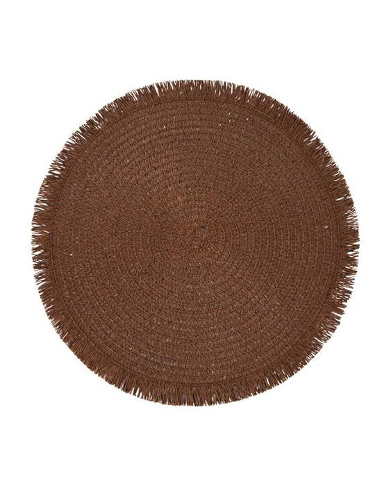 Moka Fringed Placemat