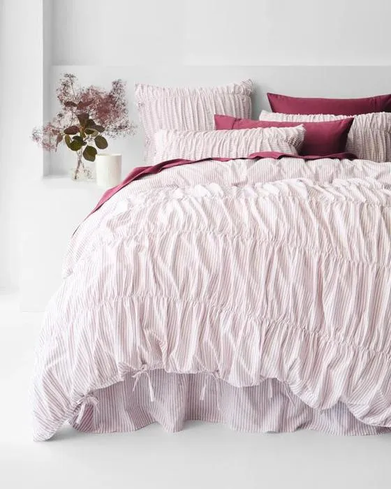 Cible Couverture de matelas rouille d'Aurora - Lit King - Rose