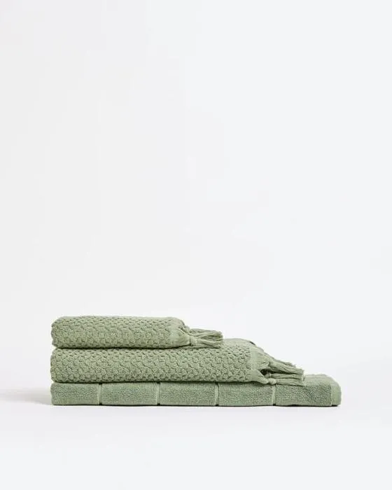 Cible Laynie Australian Coton Texturé Serviette 2 Pack - Vert