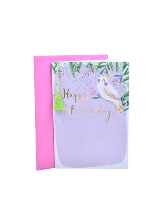 Carte d'anniversaire de Hallmark - Tassel d'oiseau