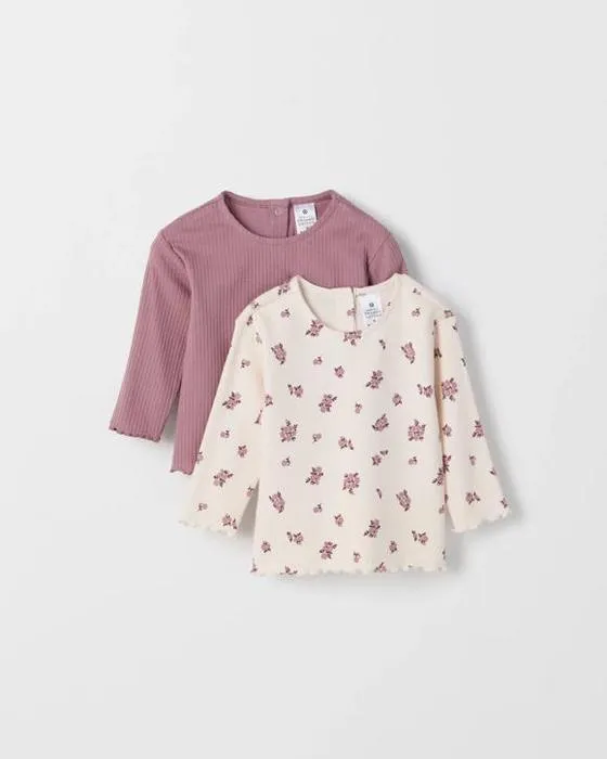 Cible Baby Bio Coton 2 Pack Gaufre à manches longues et T-shirt côte