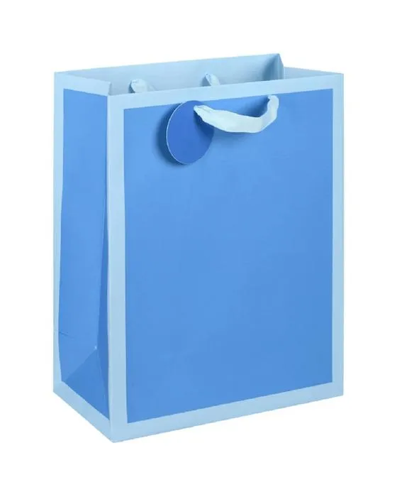Grand sac cadeau bleu