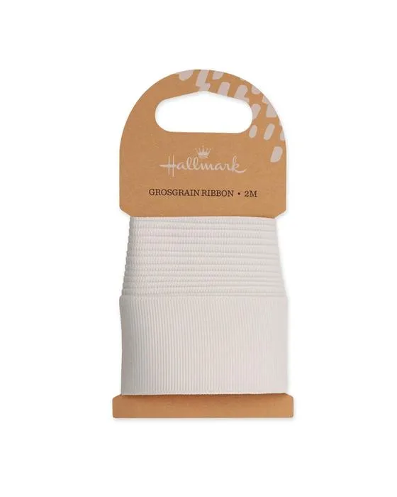 2m Hallmark Grosgrain large ruban - blanc cassé