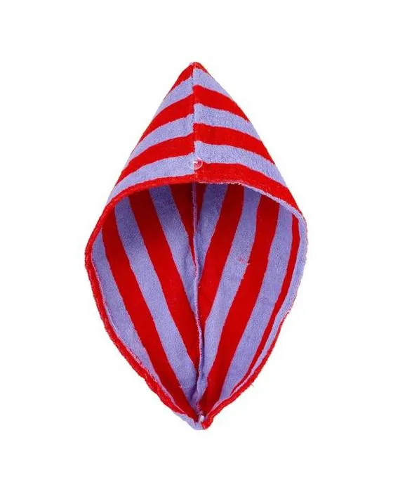 Turban de séchage des cheveux OXX pour le corps - violet et rouge