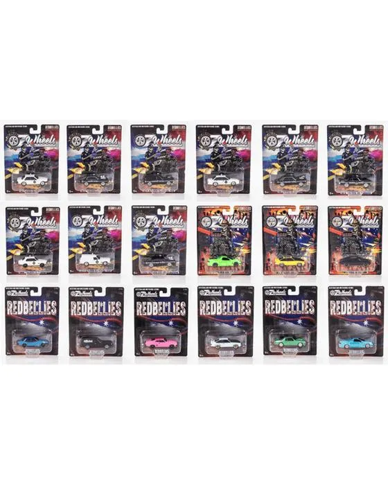 Icônes australiennes de motos Bellies rouges Enforceurs OZ Roues 1:64 Véhicule - Assortiment