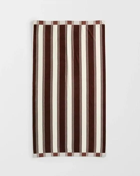 Cible Byron Stripe Australien coton adulte serviette de plage - brun