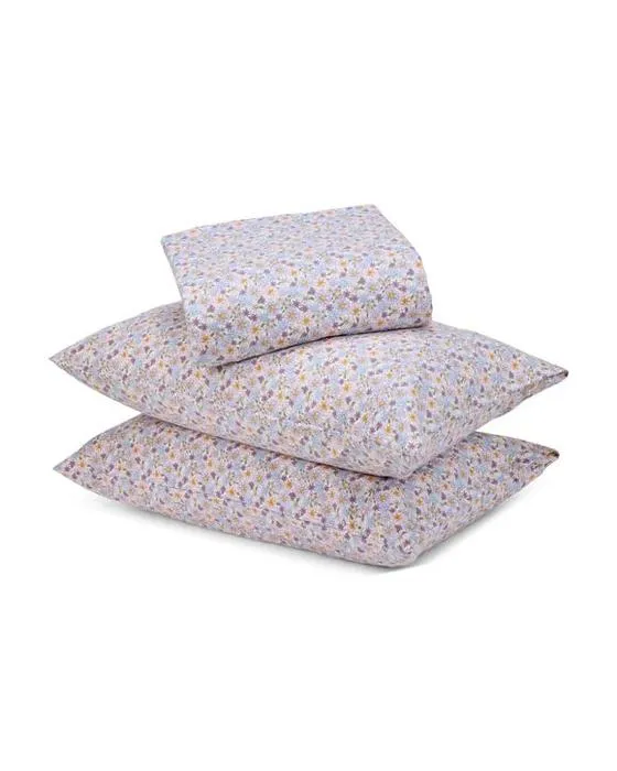 Ensemble de feuille de feuille de coton fleur - lit Queen