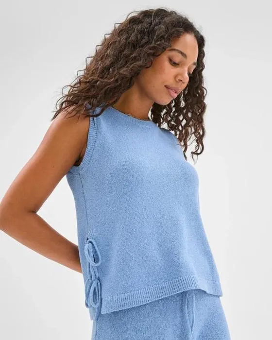 Cible Australien mélange de coton tricoté côté Tie Tank Top
