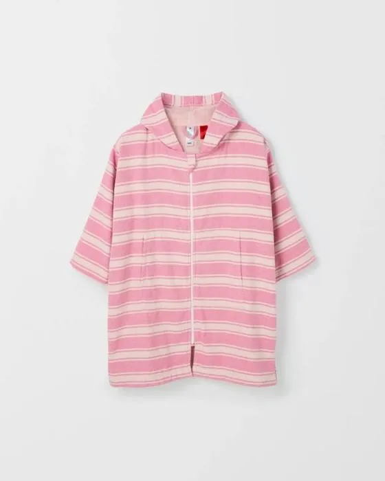 Cible Henley Kids Australien coton zippé Thru serviette à capuche - Taille: 4-6 - Rose