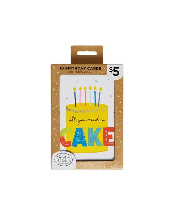 10 Pack Creative Publishing par Hallmark Cartes d'anniversaire contemporaines colorées