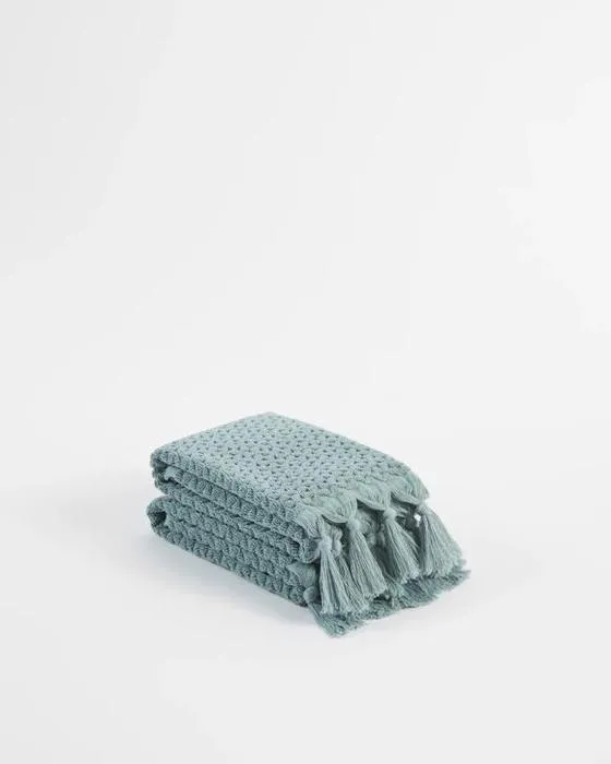 Cible Laynie Australian Coton Texturé Serviette 2 Pack - Bleu