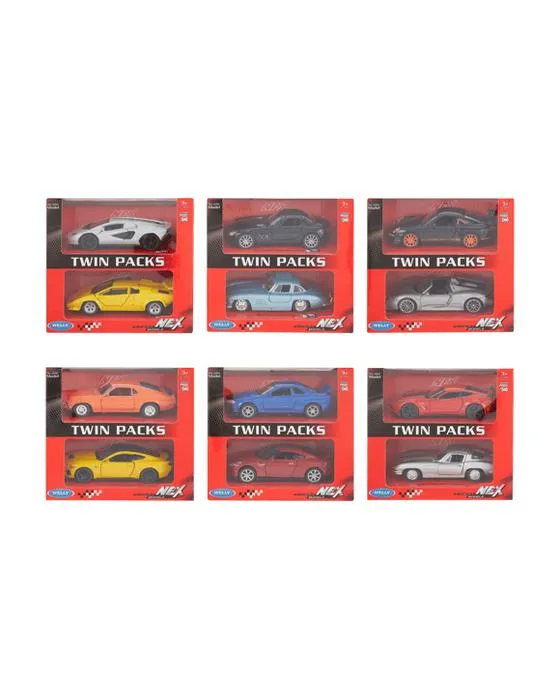 Welly Nex Nouvelle exploration des modèles Die Cast Metal Twin Pack Véhicule - Assortiment