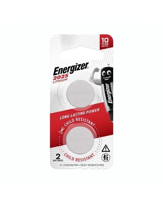 2 Pack Energizer 2025 Batteries au lithium