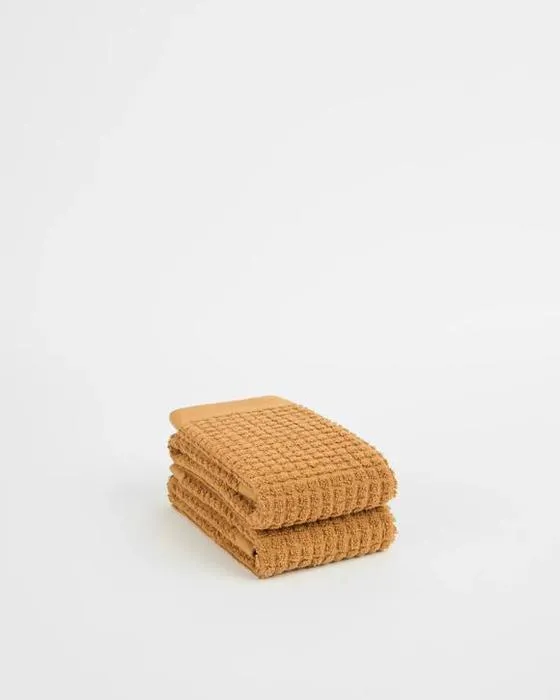 Cible Cassie Textured Australian Coton 2 Paquet Serviette à main - Jaune