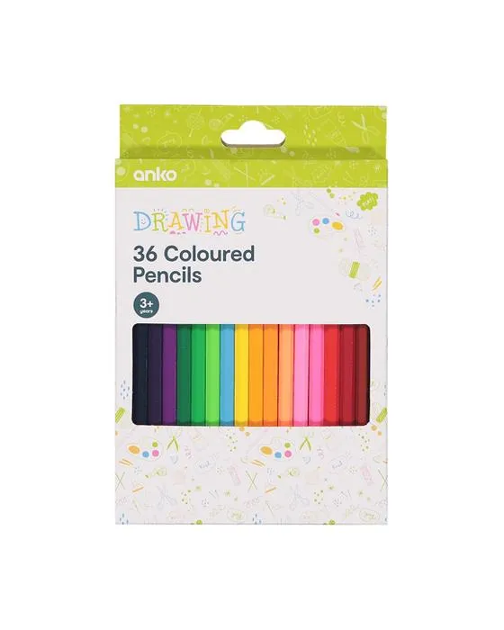 36 Crayons de couleur emballage