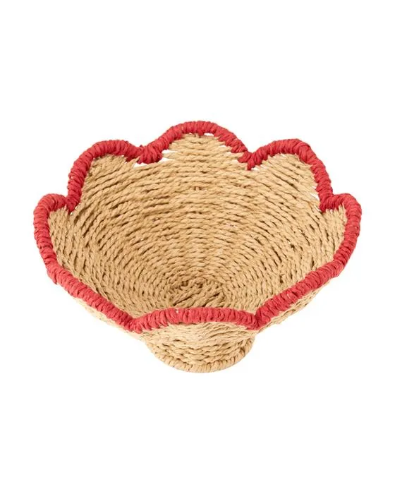 Bol de la bordure rouge tissée