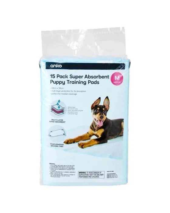 15 Packs de puppy Pads Super Absorbant - Moyen
