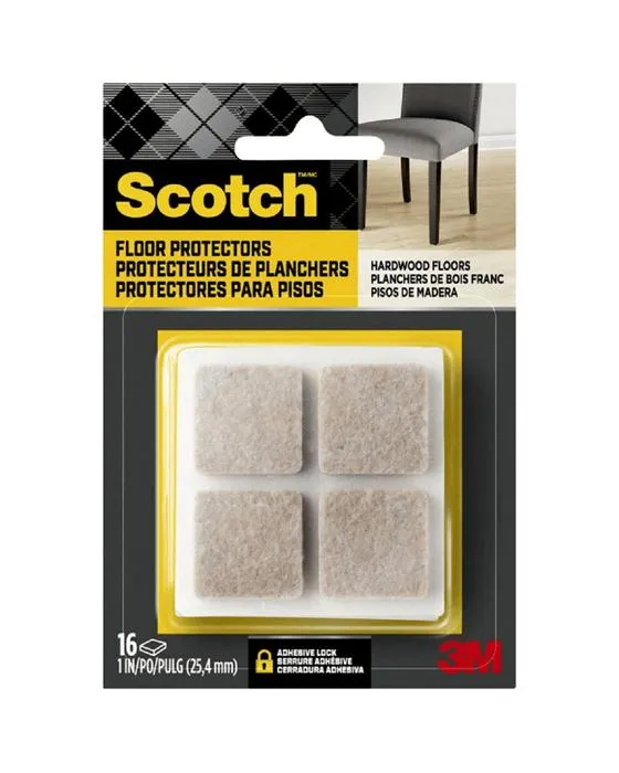 Plaquettes en feutre carré Scotch Beige 16 Pack